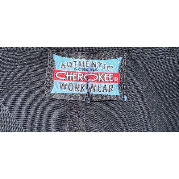 Authentic Cherokee Scrub Top Workwear Womens Medical Black w/Pockets Size 3X - Picture 2 of 2